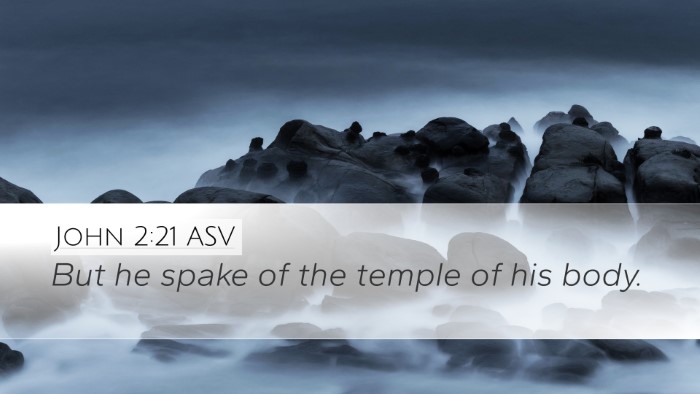 John 2:21 ASV Bible Verse Image