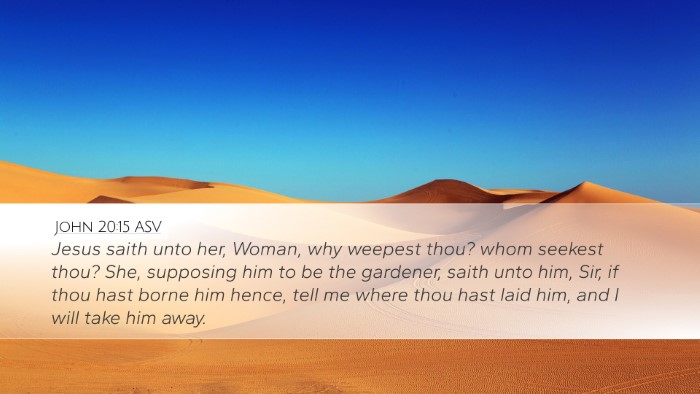 John 20:15 ASV Bible Verse Image