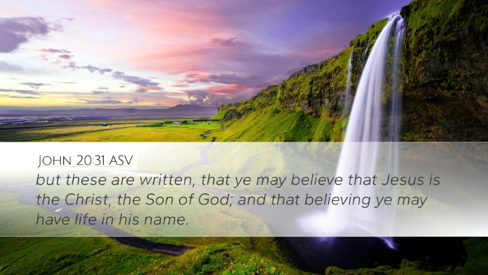 John 20:31 ASV Bible Verse Image