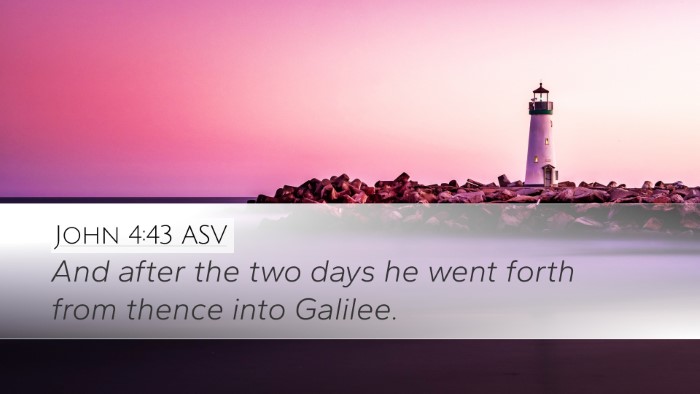 John 4:43 ASV Bible Verse Image