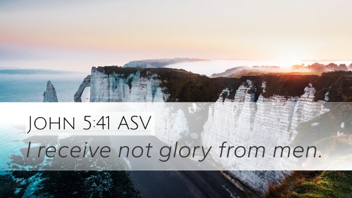John 5:41 ASV Bible Verse Image