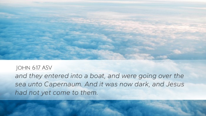 John 6:17 ASV Bible Verse Image