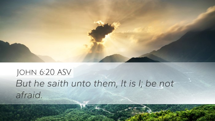 John 6:20 ASV Desktop Wallpaper - But he saith unto them, It is I; be not - Desktop Bible Verse Wallpaper