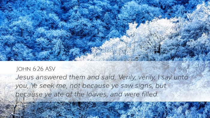 John 6:26 ASV Bible Verse Image