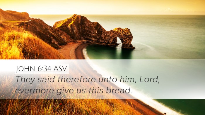 John 6:34 ASV Bible Verse Image