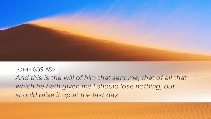 John 6:39 ASV Bible Verse Image