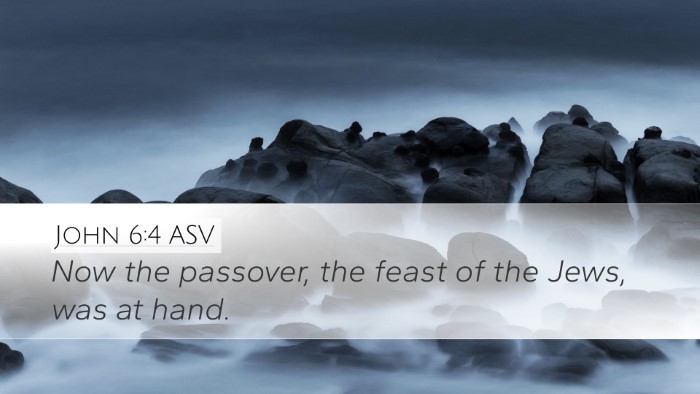 John 6:4 ASV Desktop Wallpaper - Now the passover, the feast of the Jews, was at - Desktop Bible Verse Wallpaper