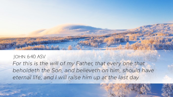 John 6:40 ASV Bible Verse Image