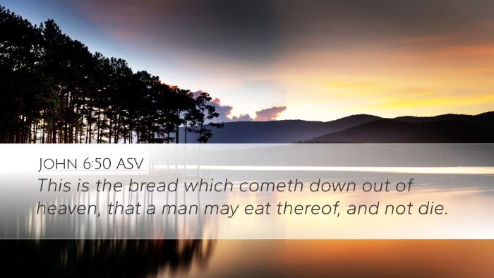 John 6:50 ASV Bible Verse Image