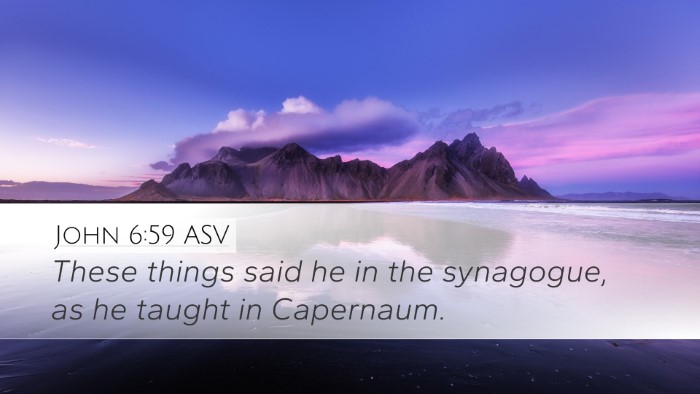 John 6:59 ASV Bible Verse Image