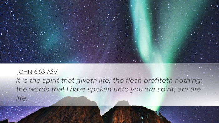 John 6:63 ASV Bible Verse Image