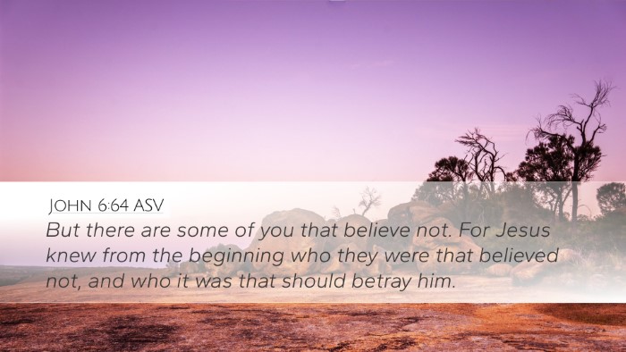 John 6:64 ASV Bible Verse Image
