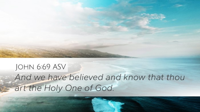 John 6:69 ASV Bible Verse Image