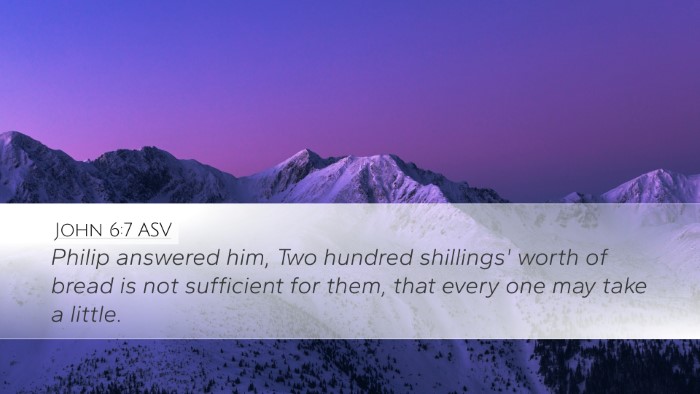 John 6:7 ASV Bible Verse Image