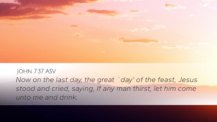 John 7:37 ASV Bible Verse Image