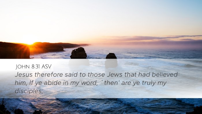 John 8:31 ASV Bible Verse Image