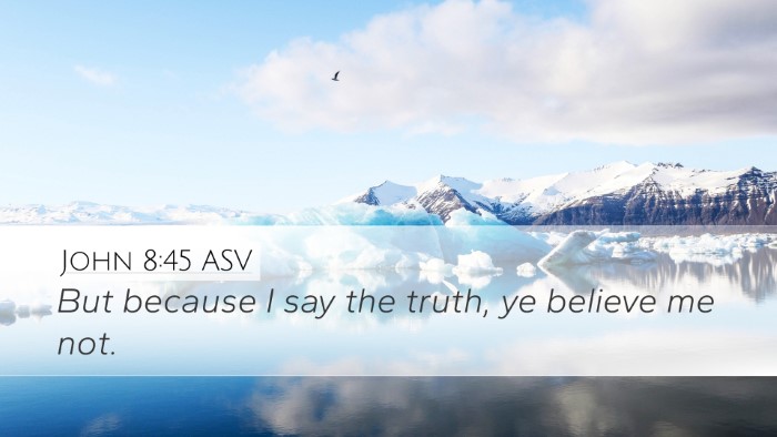 John 8:45 ASV Bible Verse Image