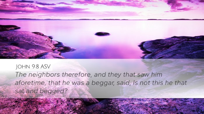 John 9:8 ASV Bible Verse Image