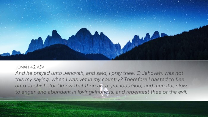 Jonah 4:2 ASV Bible Verse Image