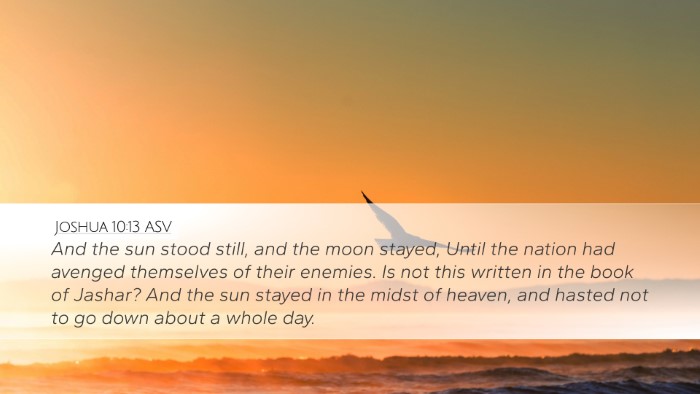 Joshua 10:13 ASV Bible Verse Image