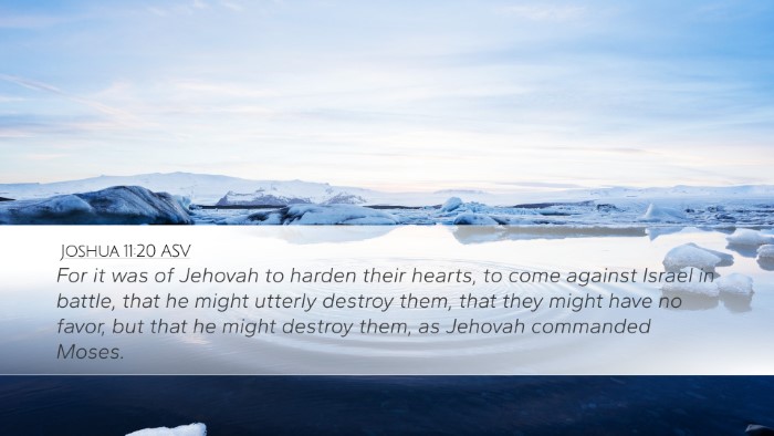 Joshua 11:20 ASV Bible Verse Image