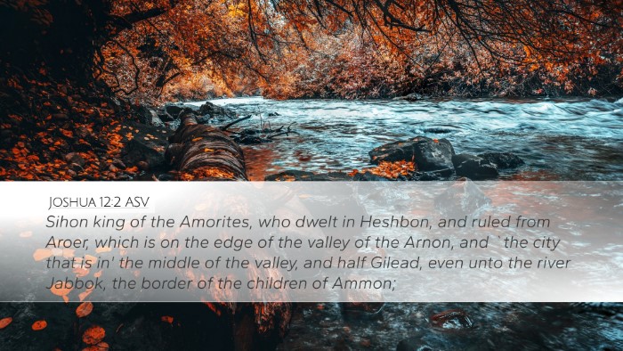 Joshua 12:2 ASV Bible Verse Image