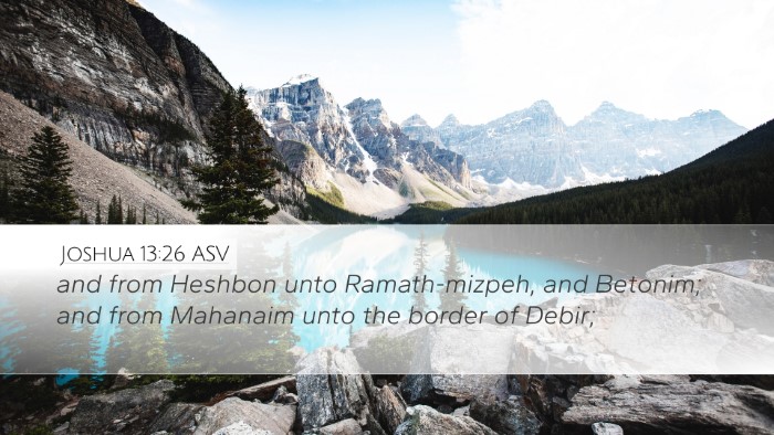 Joshua 13:26 ASV Bible Verse Image