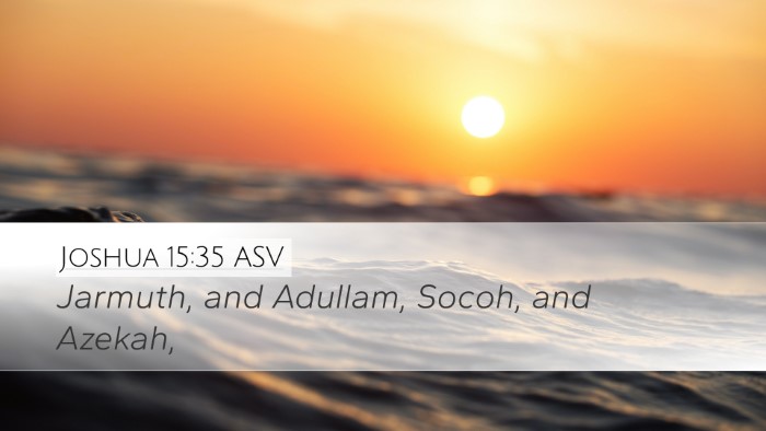Joshua 15:35 ASV Bible Verse Image