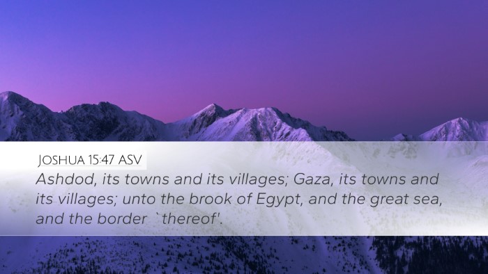 Joshua 15:47 ASV Bible Verse Image