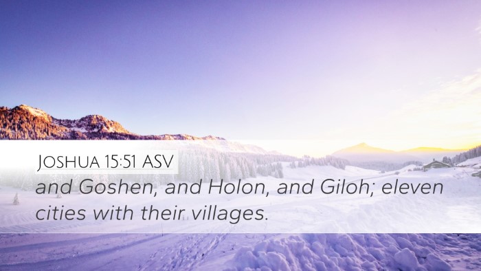 Joshua 15:51 ASV Bible Verse Image
