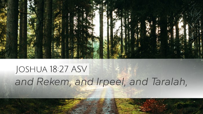 Joshua 18:27 ASV Desktop Wallpaper - and Rekem, and Irpeel, and - Desktop Bible Verse Wallpaper