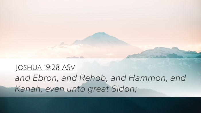 Joshua 19:28 ASV Bible Verse Image