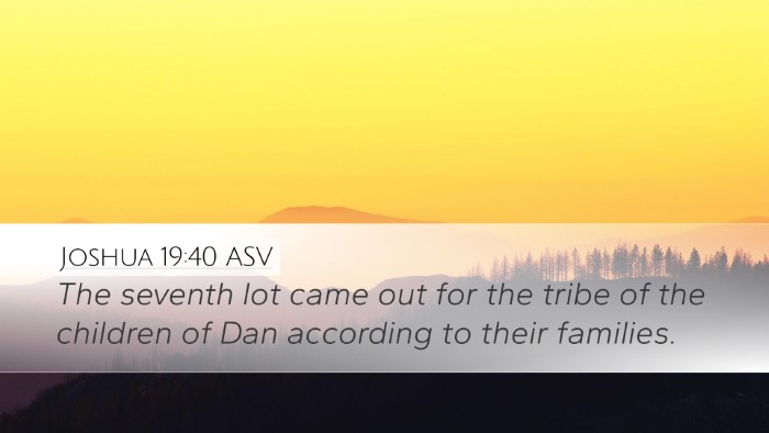 Joshua 19:40 ASV Bible Verse Image
