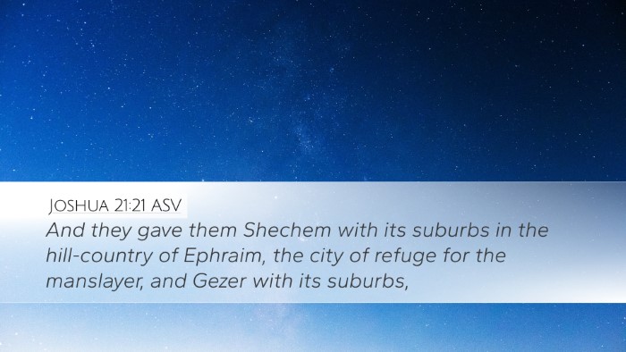 Joshua 21:21 ASV Bible Verse Image