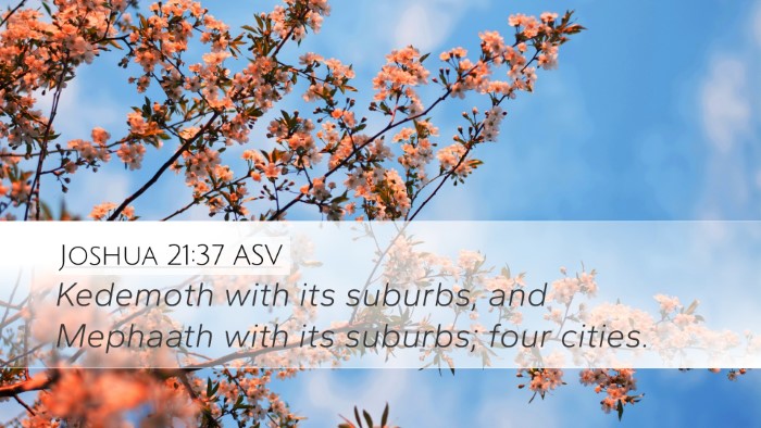 Joshua 21:37 ASV Bible Verse Image