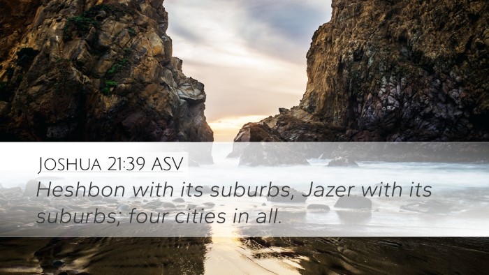 Joshua 21:39 ASV Bible Verse Image