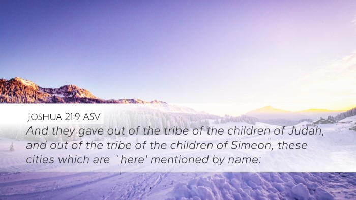 Joshua 21:9 ASV Bible Verse Image