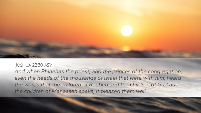 Joshua 22:30 ASV Bible Verse Image