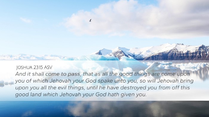 Joshua 23:15 ASV Bible Verse Image