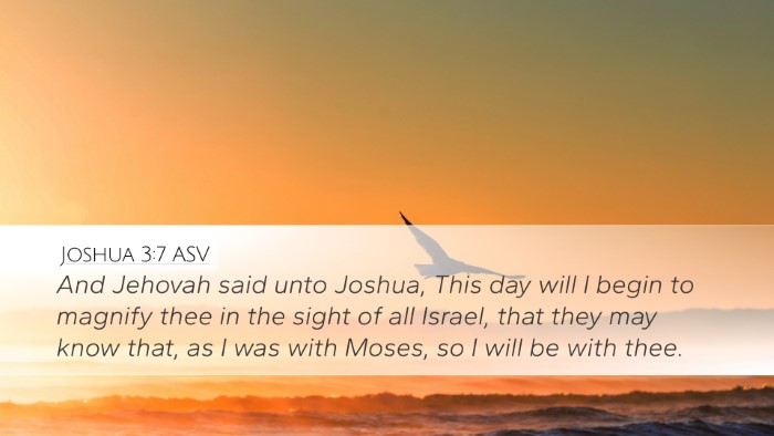Joshua 3:7 ASV Bible Verse Image