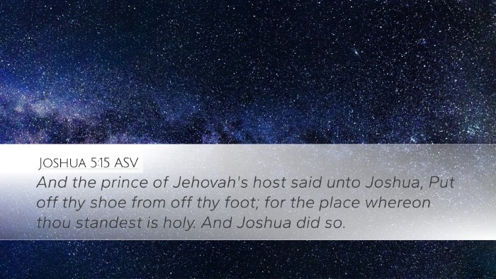 Joshua 5:15 ASV Bible Verse Image