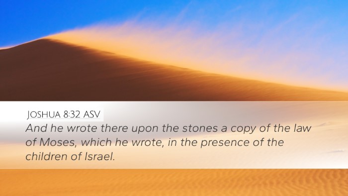 Joshua 8:32 ASV Bible Verse Image