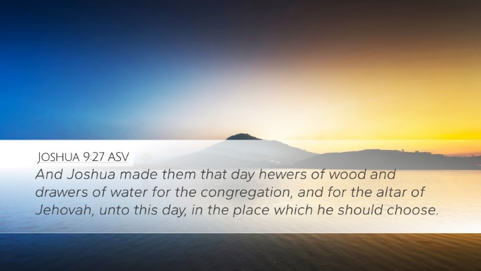 Joshua 9:27 ASV Bible Verse Image