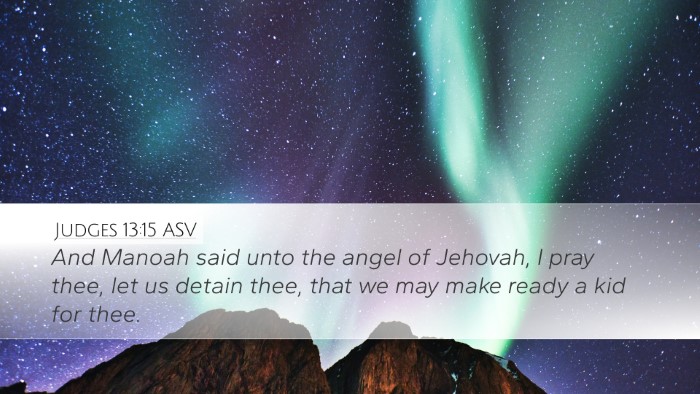 Judges 13:15 ASV Bible Verse Image