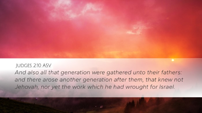 Judges 2:10 ASV Bible Verse Image