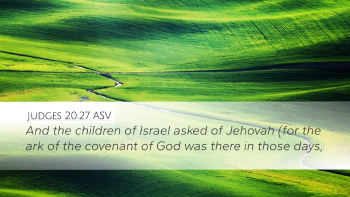 Judges 20:27 ASV Bible Verse Image