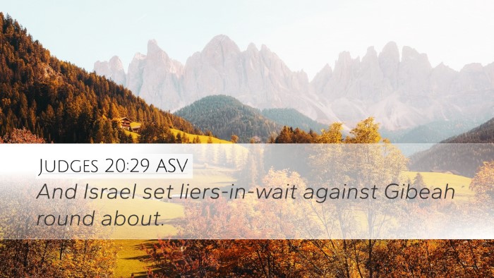 Judges 20:29 ASV Bible Verse Image