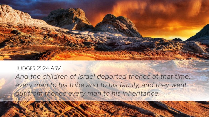 Judges 21:24 ASV Bible Verse Image
