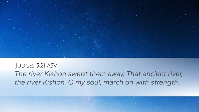 Judges 5:21 ASV Bible Verse Image