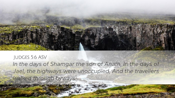 Judges 5:6 ASV Bible Verse Image